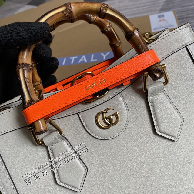 Gucci新款女包 古馳全皮手提肩背竹節包 竹節提手雙G配件 Gucci小號托特包 660195  ydg3309